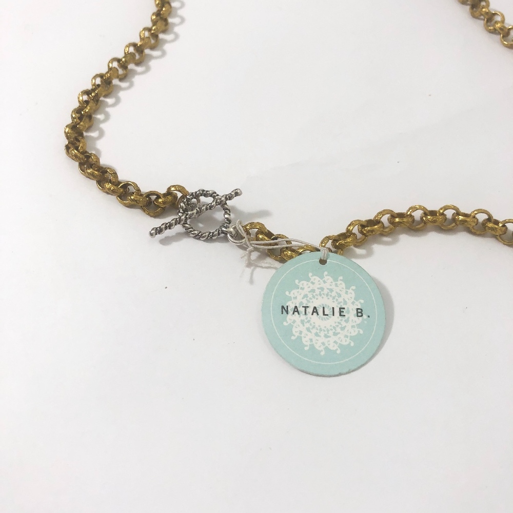 Natalie B. Cecilia Vintage Layering Chain in Brass - Picture 3 of 7